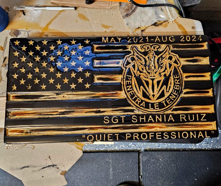 Flag Epoxy Plaque